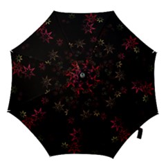 Christmas Background Motif Star Hook Handle Umbrellas (medium) by Amaryn4rt