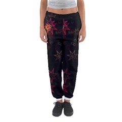 Christmas Background Motif Star Women s Jogger Sweatpants by Amaryn4rt