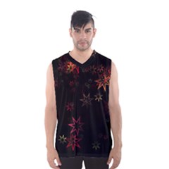 Christmas Background Motif Star Men s Basketball Tank Top by Amaryn4rt