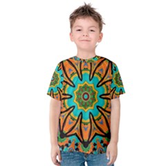 Color Abstract Pattern Structure Kids  Cotton Tee