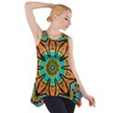 Color Abstract Pattern Structure Side Drop Tank Tunic View1