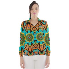 Color Abstract Pattern Structure Wind Breaker (women)