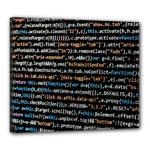 Close Up Code Coding Computer Canvas 24  X 20  by Amaryn4rt