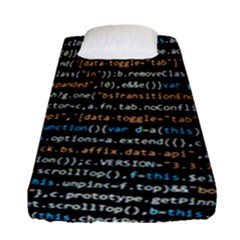 Close Up Code Coding Computer Fitted Sheet (single Size)