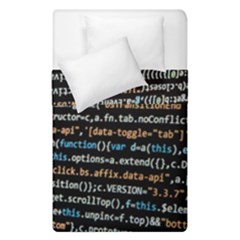 Close Up Code Coding Computer Duvet Cover Double Side (single Size)