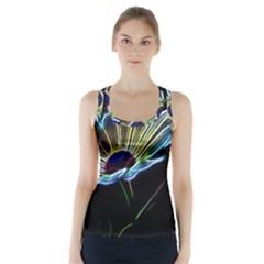 Flower Pattern Design Abstract Background Racer Back Sports Top