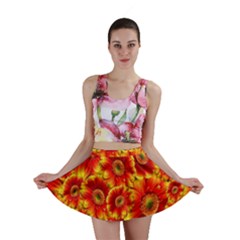 Gerbera Flowers Blossom Bloom Mini Skirt by Amaryn4rt