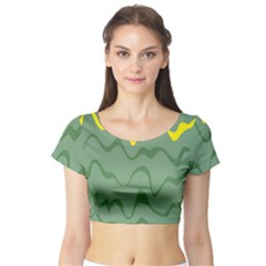 Alolan Grimer Short Sleeve Crop Top (tight Fit) by mosumosu