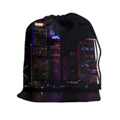 Hong Kong China Asia Skyscraper Drawstring Pouches (xxl) by Amaryn4rt