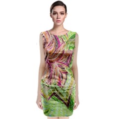 Colorful Design Acrylic Classic Sleeveless Midi Dress