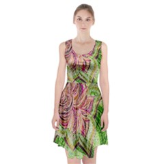 Colorful Design Acrylic Racerback Midi Dress