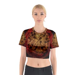 Light Picture Cotton Buds Cotton Crop Top