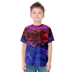 Lights Abstract Curves Long Exposure Kids  Cotton Tee