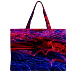 Lights Abstract Curves Long Exposure Zipper Mini Tote Bag by Amaryn4rt