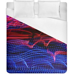 Lights Abstract Curves Long Exposure Duvet Cover (california King Size)