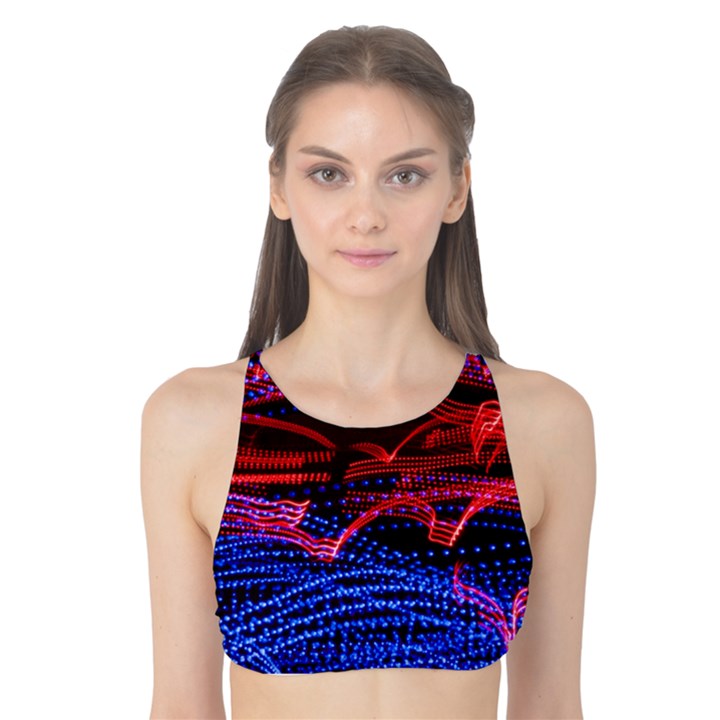 Lights Abstract Curves Long Exposure Tank Bikini Top