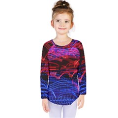 Lights Abstract Curves Long Exposure Kids  Long Sleeve Tee