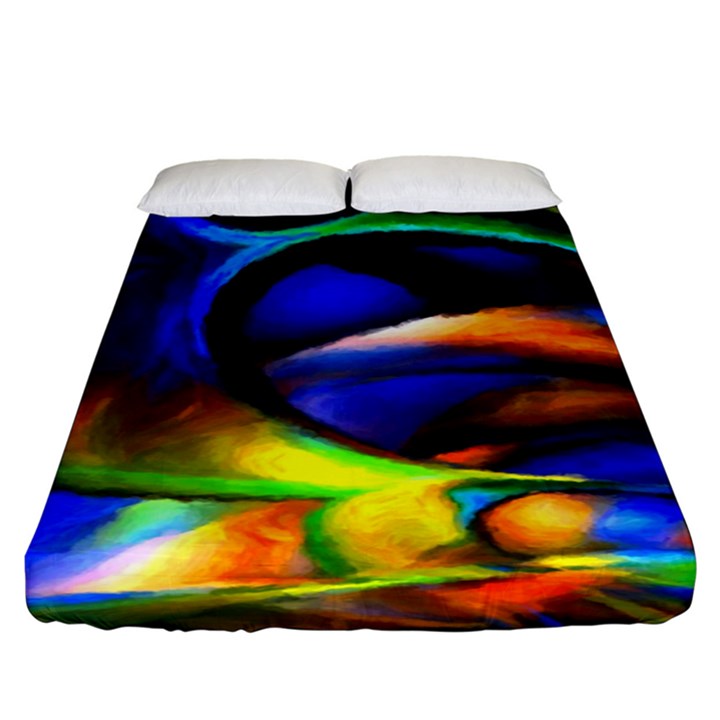 Light Texture Abstract Background Fitted Sheet (King Size)