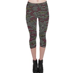 Full Frame Shot Of Abstract Pattern Capri Leggings  by Amaryn4rt