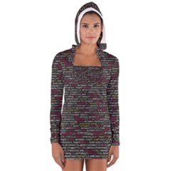 Full Frame Shot Of Abstract Pattern Women s Long Sleeve Hooded T-shirt