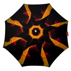 Plastic Brush Color Yellow Red Straight Umbrellas