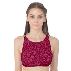 Pop Art Crimson Croc Skin Tank Bikini Top by WarduckDesign