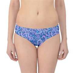 Psychedelic Purple Pop Art Hipster Bikini Bottoms by WarduckDesign