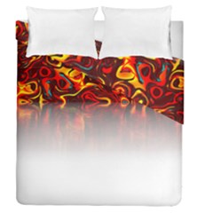 Effect Pattern Brush Red Duvet Cover Double Side (queen Size)