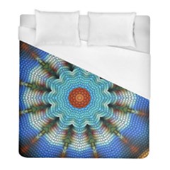 Pattern Blue Brown Background Duvet Cover (full/ Double Size)