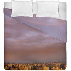 Rain Rainbow Pink Clouds Duvet Cover Double Side (king Size)