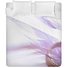 Ring Feather Marriage Pink Gold Duvet Cover Double Side (california King Size)