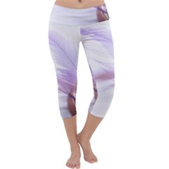 Ring Feather Marriage Pink Gold Capri Yoga Leggings