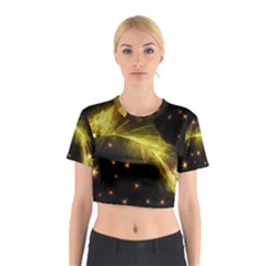 Particles Vibration Line Wave Cotton Crop Top