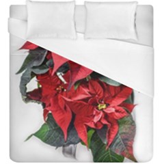 Star Of Bethlehem Star Red Duvet Cover (king Size)