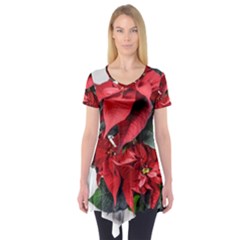 Star Of Bethlehem Star Red Short Sleeve Tunic 