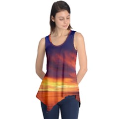 Sunset The Pacific Ocean Evening Sleeveless Tunic by Amaryn4rt