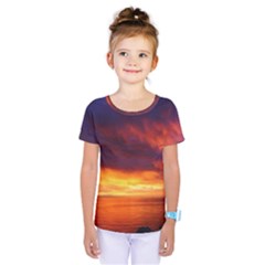 Sunset The Pacific Ocean Evening Kids  One Piece Tee