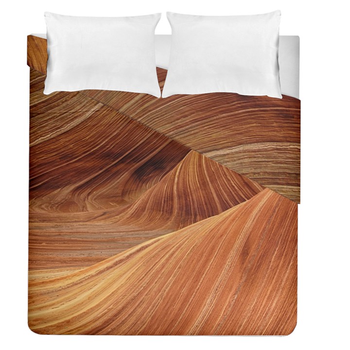 Sandstone The Wave Rock Nature Red Sand Duvet Cover Double Side (Queen Size)