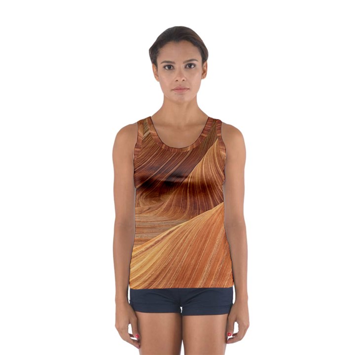 Sandstone The Wave Rock Nature Red Sand Women s Sport Tank Top 