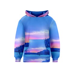 Winter Landscape Snow Forest Trees Kids  Pullover Hoodie