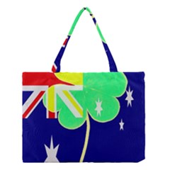 St  Patrick Australia And Ireland Irish Shamrock Australian Country Flag  Medium Tote Bag by yoursparklingshop