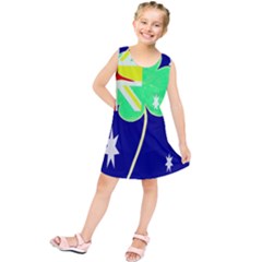 St  Patrick Australia And Ireland Irish Shamrock Australian Country Flag  Kids  Tunic Dress