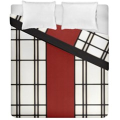 Shoji - Red Duvet Cover Double Side (california King Size)