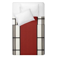 Shoji - Red Duvet Cover Double Side (single Size) by Tatami