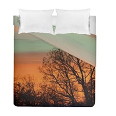 Twilight Sunset Sky Evening Clouds Duvet Cover Double Side (full/ Double Size) by Amaryn4rt