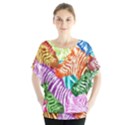 Zebra Colorful Abstract Collage Blouse View1