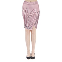 Shabby Chic Vintage Background Midi Wrap Pencil Skirt