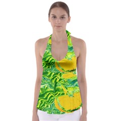 Zitro Abstract Sour Texture Food Babydoll Tankini Top