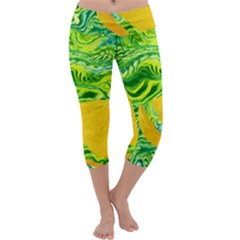 Zitro Abstract Sour Texture Food Capri Yoga Leggings