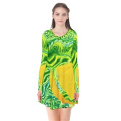 Zitro Abstract Sour Texture Food Flare Dress